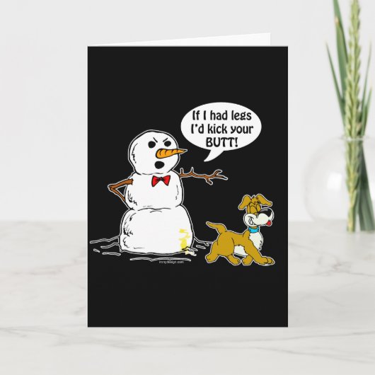 Snowman Joke Feestdagen Kaart (Voorkant)