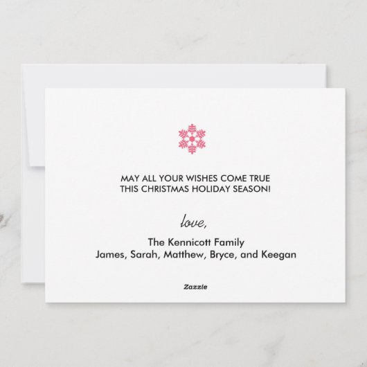 Snowman Joy Holiday Feestdagenkaart (Achterkant)