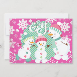 Snowman Joy Holiday Feestdagenkaart