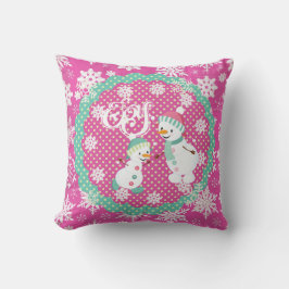 Snowman Joy Kerstfeestdag Kussen