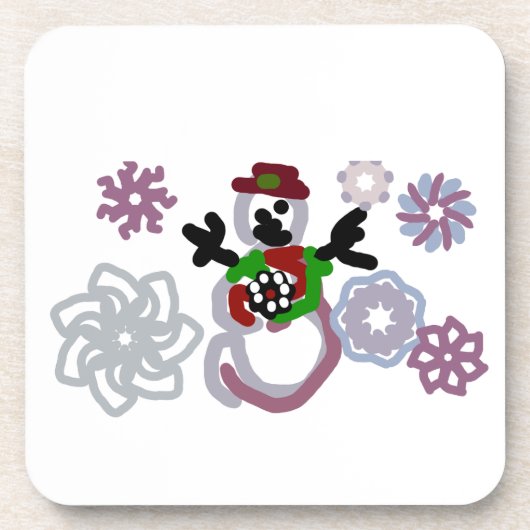 Snowman joy kind bier onderzetter (Voorkant)