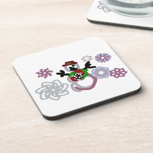 Snowman joy kind bier onderzetter (Linkerzijde)