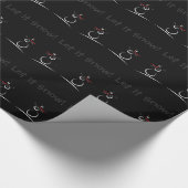 SNOWMAN JOY 'Let it Snow' Sjabloon aangepaste teks Cadeaupapier (Hoek)