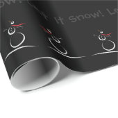 SNOWMAN JOY 'Let it Snow' Sjabloon aangepaste teks Cadeaupapier (Rol Hoek)