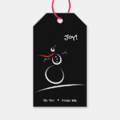 SNOWMAN JOY 'Merry Kerstmis' naar Sjabloon Cadeaulabel (Voorkant)