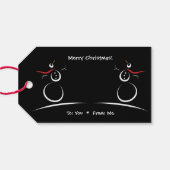 SNOWMAN JOY 'Merry Kerstmis' naar Sjabloon Cadeaulabel (Achterkant Horizontaal)