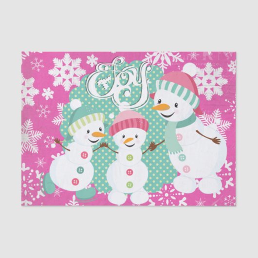 Snowman Joy Tissue Paper Tissuepapier (Voorkant)