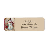 Snowman Junk Journal Page Etiket (Voorkant)