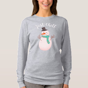 Snowman JUST CHILL-herinnering ontspannen T-shirt