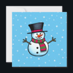 Snowman Kaart<br><div class="desc">Cute Snowman afbeelding.</div>