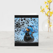 Snowman  kaart (Gele Bloem)