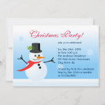 Snowman Kaart<br><div class="desc">De Snowman-uitnodigingskaart is een elegante uitnodiging met een schattige sneeuwman met een rode sjaal en een zwart pet op een vervagen blauwe achtergrond, die geniet van het winterseizoen omdat sneeuwvlokken van verschillende vormen blijven vallen. Ideaal voor het uitnodigen van je gasten voor een kerstfeest of een andere gelegenheid.© Morning 6...</div>