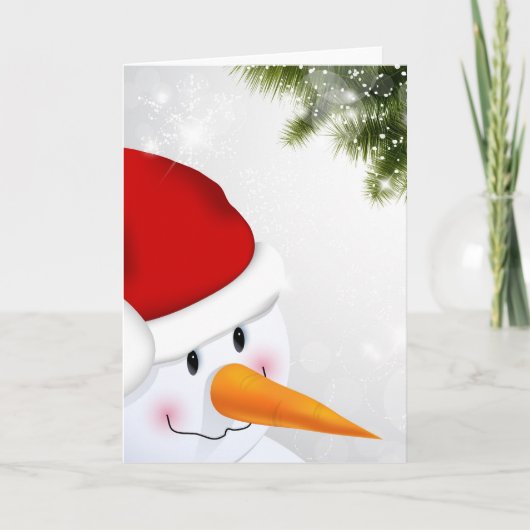 Snowman-kaart Feestdagen Kaart (Voorkant)
