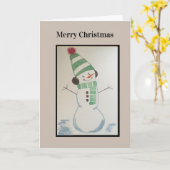 Snowman-kaart voor fijne kerst kaart (Gele Bloem)