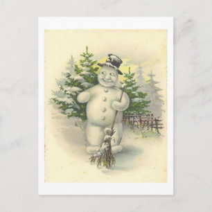 Snowman-kaart voor glimlachen Briefkaart