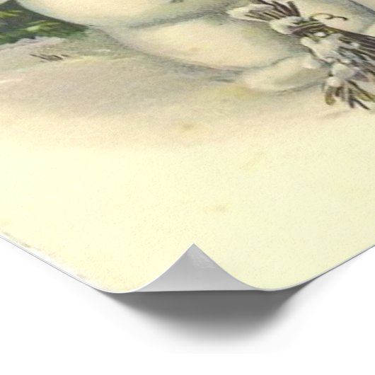  Snowman-kaart voor glimlachen Poster (Hoek)