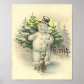  Snowman-kaart voor glimlachen Poster (Voorkant)