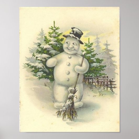  Snowman-kaart voor glimlachen Poster (Voorkant)