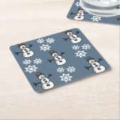 Snowman Kartonnen Onderzetters (Schuin)