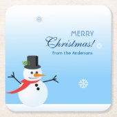 Snowman Kartonnen Onderzetters (Voorkant)