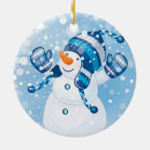 Snowman Keramisch Ornament (Achterkant)
