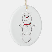 Snowman Keramisch Ornament (Rechts)