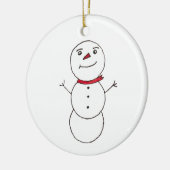 Snowman Keramisch Ornament (Links)