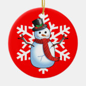 Snowman Keramisch Ornament (Voorkant)