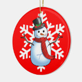 Snowman Keramisch Ornament (Links)