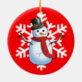 Snowman Keramisch Ornament (Achterkant)