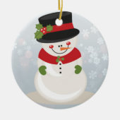 Snowman Keramisch Ornament (Voorkant)