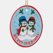 Snowman Keramisch Ornament (Rechts)