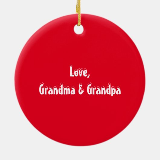 Snowman Keramisch Ornament (Achterkant)