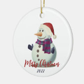 Snowman Keramisch Ornament (Links)