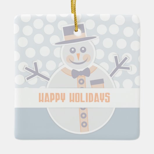 Snowman Keramisch Ornament (Voorkant)