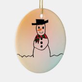 Snowman Keramisch Ornament (Rechts)
