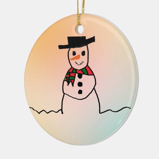 Snowman Keramisch Ornament (Links)