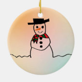 Snowman Keramisch Ornament (Achterkant)