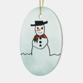 Snowman Keramisch Ornament (Links)