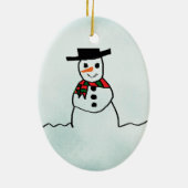 Snowman Keramisch Ornament (Achterkant)