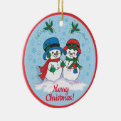 Snowman Keramisch Ornament (Rechts)
