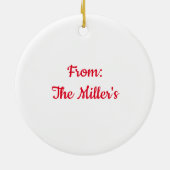 Snowman Keramisch Ornament (Achterkant)