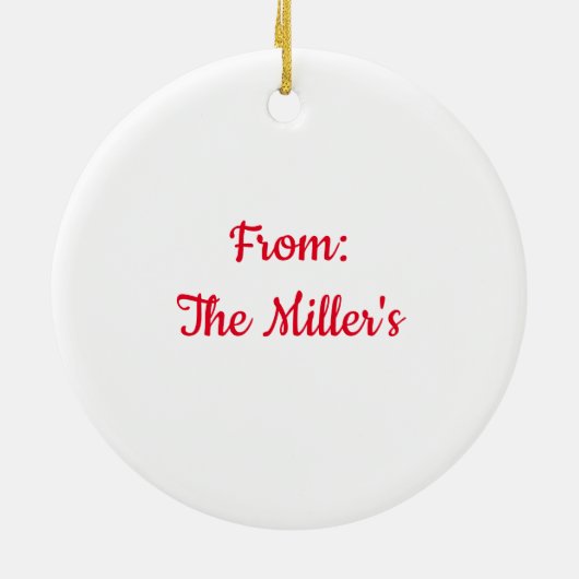 Snowman Keramisch Ornament (Achterkant)