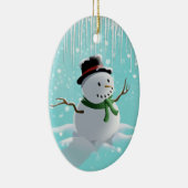 Snowman Keramisch Ornament (Rechts)