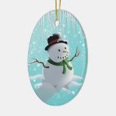 Snowman Keramisch Ornament (Links)