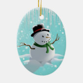 Snowman Keramisch Ornament (Achterkant)