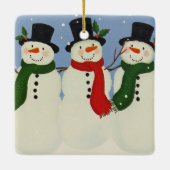 Snowman Keramisch Ornament (Achterkant)