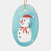 Snowman Keramisch Ornament (Links)