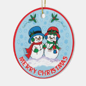Snowman Keramisch Ornament (Links)