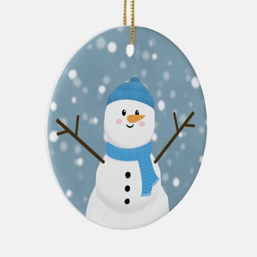 Snowman Keramisch Ornament (Rechts)